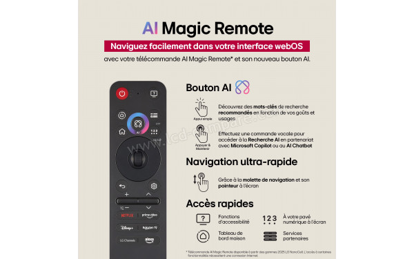 LG 50QNED84A3C - T&eacute;l&eacute;commande