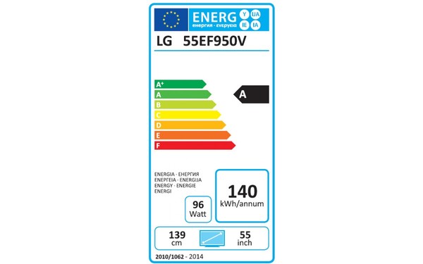 LG 55EF950V - &Eacute;tiquette &eacute;nergie