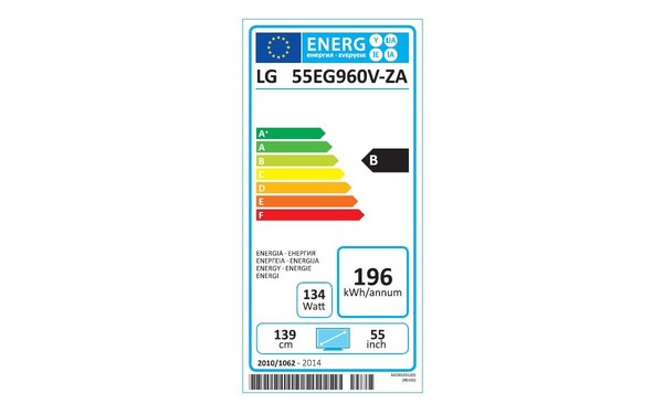 LG 55EG960V - &Eacute;tiquette &eacute;nergie