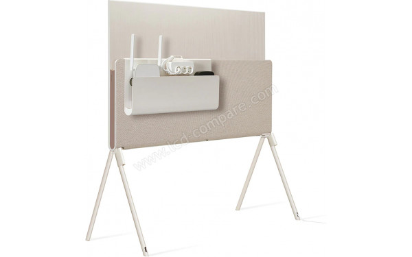 LG 55LX1Q6LA.API - Vue 3/4 arri&egrave;re avec rangements optionnels