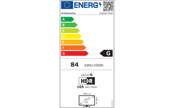 LG 55QNED7E - &Eacute;tiquette &eacute;nergie v2
