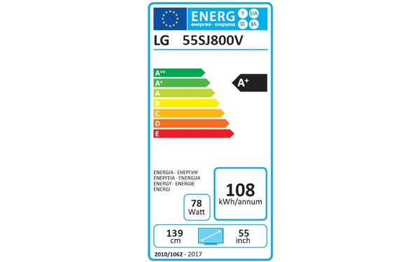 LG 55SJ800V - &Eacute;tiquette &eacute;nergie