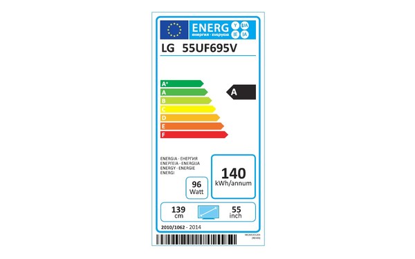 LG 55UF695V - &Eacute;tiquette &eacute;nergie