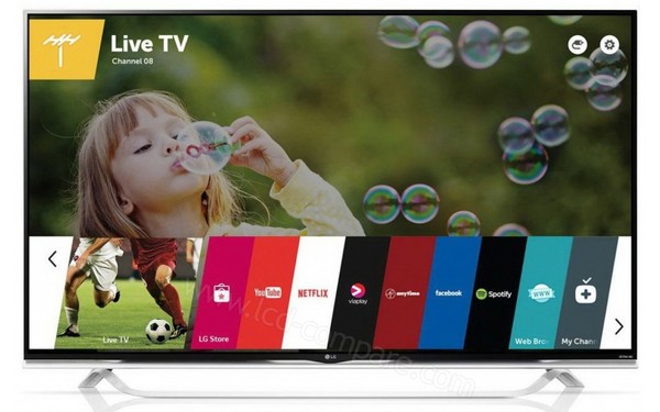 LG 55UF852V - Vue de face