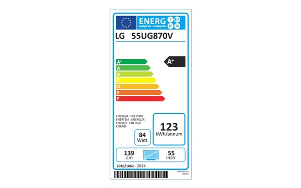 LG 55UG870V - &Eacute;tiquette &eacute;nergie