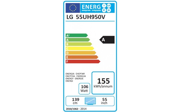 LG 55UH950V - &Eacute;tiquette &eacute;nergie