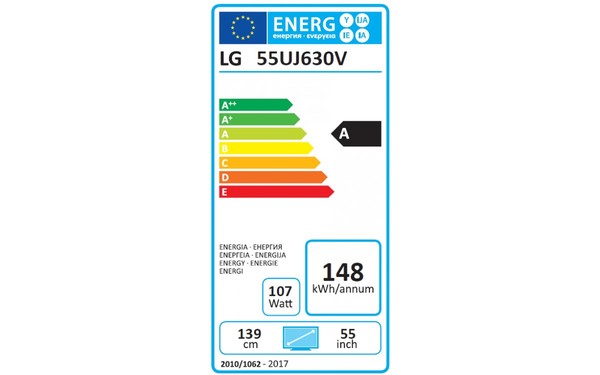 LG 55UJ630 Import EU - &Eacute;tiquette &eacute;nergie