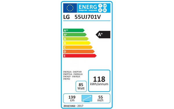 LG 55UJ701V - &Eacute;tiquette &eacute;nergie