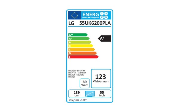 LG 55UK6200 Import EU - &Eacute;tiquette &eacute;nergie