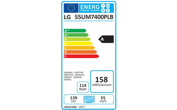 LG 55UM7400 - &Eacute;tiquette &eacute;nergie