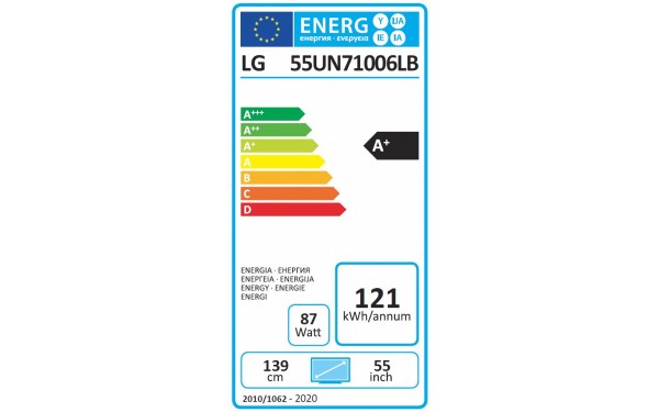 LG 55UN7100 - &Eacute;tiquette &eacute;nergie