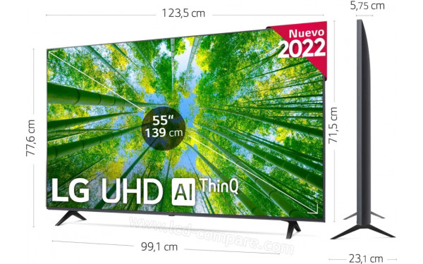 LG 55UQ7900 - Vue 3/4 droite