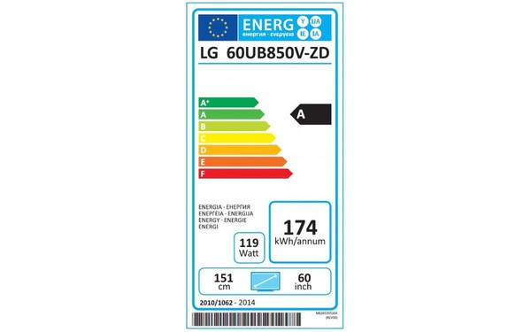 LG 60UB850V - &Eacute;tiquette &eacute;nergie