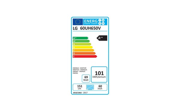 LG 60UH650V - &Eacute;tiquette &eacute;nergie