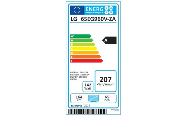 LG 65EG960V - &Eacute;tiquette &eacute;nergie