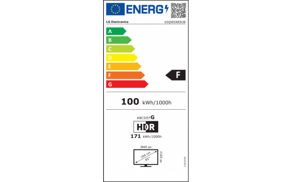 LG 65QNED8EB - &Eacute;tiquette &eacute;nergie v2