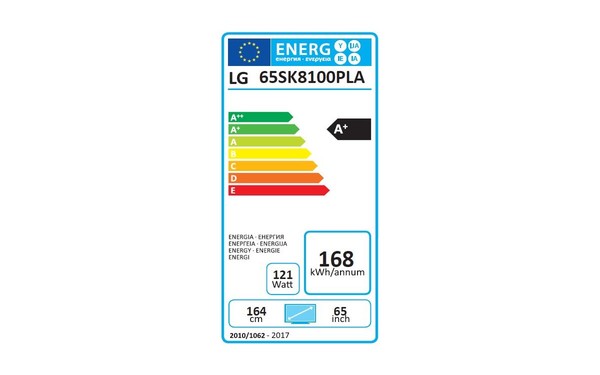 LG 65SK8100 - &Eacute;tiquette &eacute;nergie