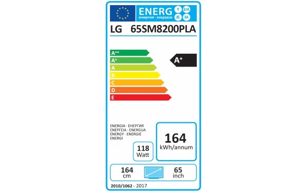 LG 65SM8200 - &Eacute;tiquette &eacute;nergie