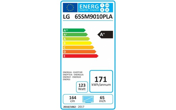 LG 65SM9010 - &Eacute;tiquette &eacute;nergie
