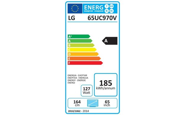 LG 65UC970V - &Eacute;tiquette &eacute;nergie
