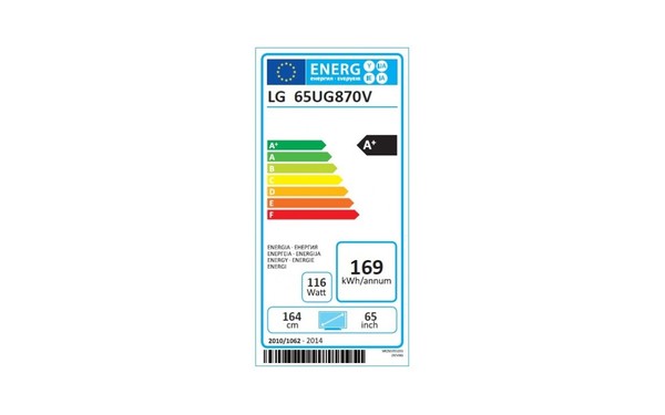 LG 65UG870V - &Eacute;tiquette &eacute;nergie