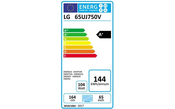 LG 65UJ750V - &Eacute;tiquette &eacute;nergie