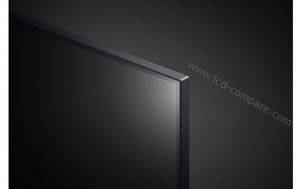 LG 75QNED86 2023 - Zoom sur le coin sup&eacute;rieur droit