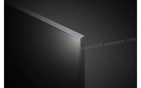 LG 75QNED96 - Zoom sur le coin sup&eacute;rieur droit