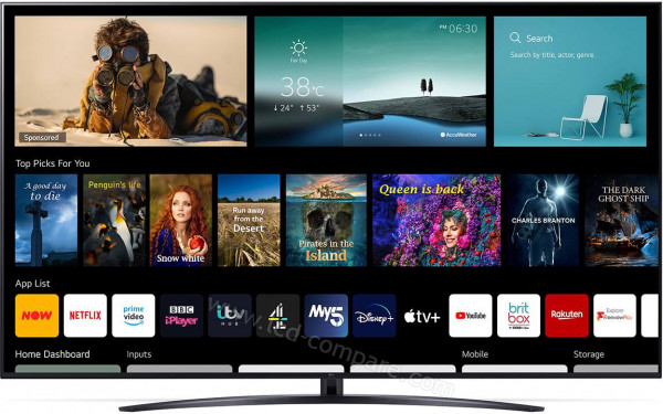 LG 75UP8100 - Vue de face Smart TV