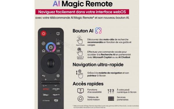 LG 85QNED93A6A.AEUQ - T&eacute;l&eacute;commande