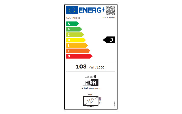 LG 86MRGB86B - &Eacute;tiquette &eacute;nergie v2