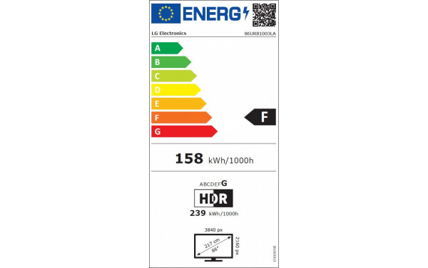 LG 86UR81003 - &Eacute;tiquette &eacute;nergie v2