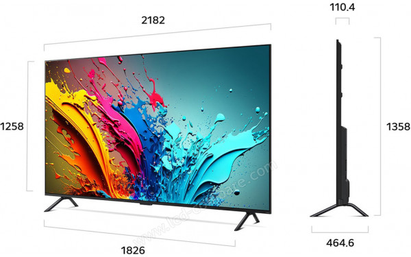 LG 98QNED89 - Vue 3/4 droite