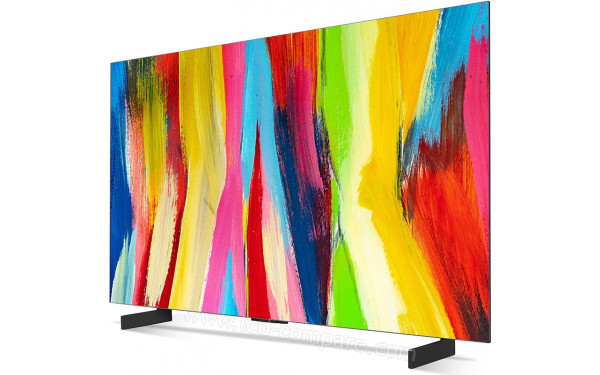 LG OLED42C2 Noir - Vue 3/4 droite