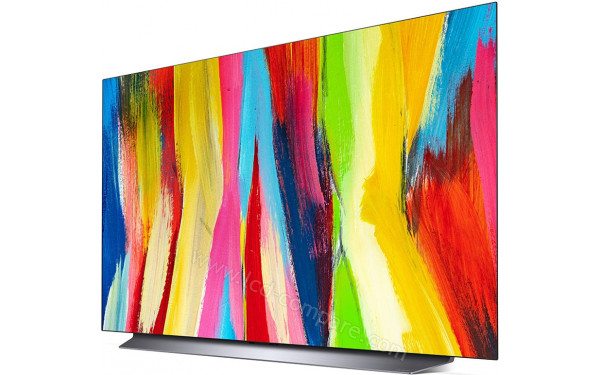 LG OLED48C2 Noir - Vue 3/4 droite