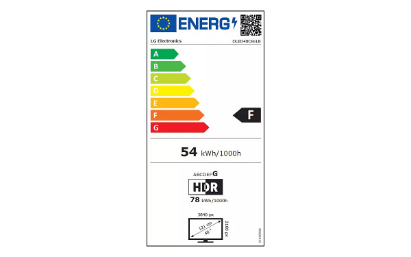 LG OLED48C6 - &Eacute;tiquette &eacute;nergie v2