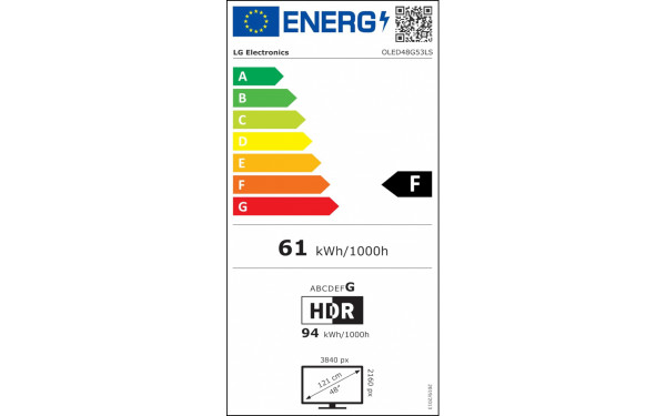 LG OLED48G53LS - &Eacute;tiquette &eacute;nergie v2