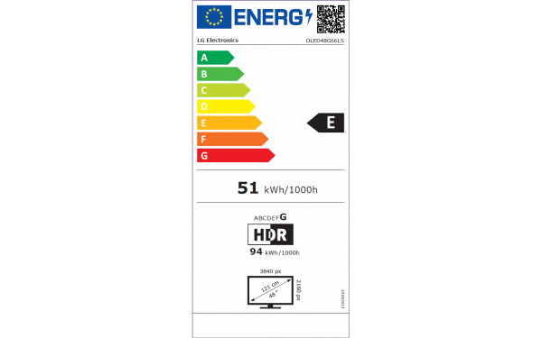 LG OLED48G66LS - &Eacute;tiquette &eacute;nergie v2