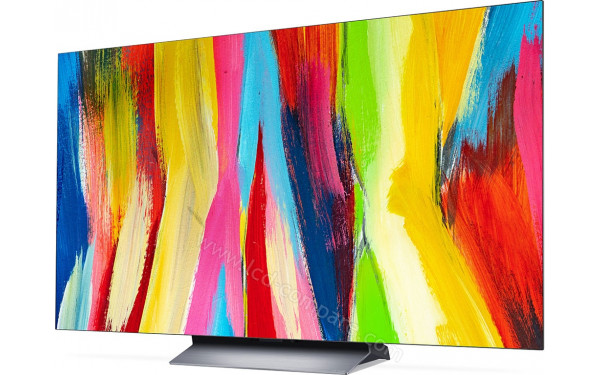 LG OLED55C2 Noir - Vue 3/4 droite