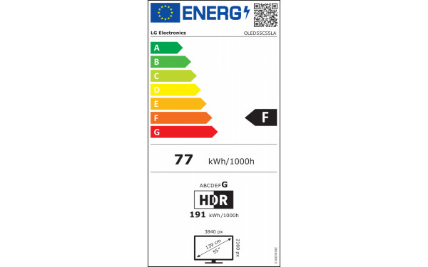 LG OLED55C55LA.API - &Eacute;tiquette &eacute;nergie v2