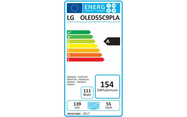 LG OLED55C9 - &Eacute;tiquette &eacute;nergie