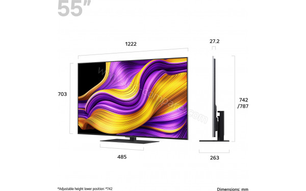 LG OLED55G56LS - Dimensions