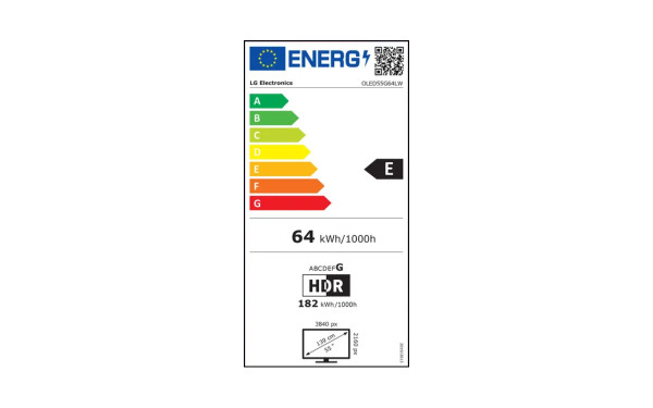 LG OLED55G6 - &Eacute;tiquette &eacute;nergie v2