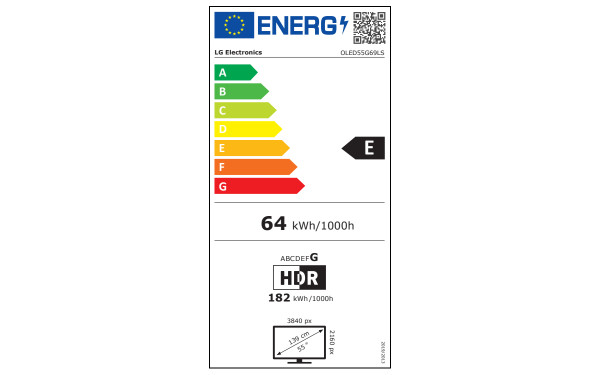 LG OLED55G69LS - &Eacute;tiquette &eacute;nergie v2