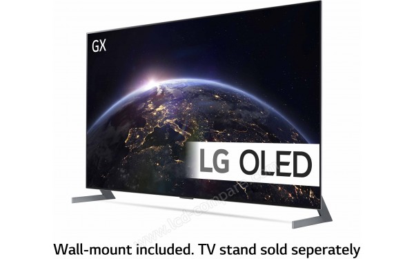 LG OLED55GX6LA.API - Vue 3/4 droite avec socle OPTIONNEL