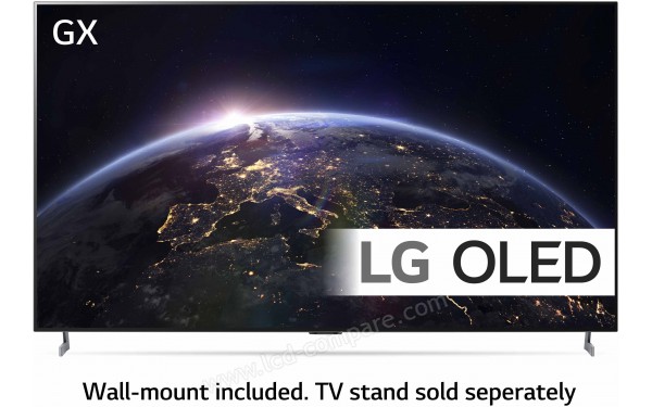 LG OLED55GX - Vue de face avec socle OPTIONNEL