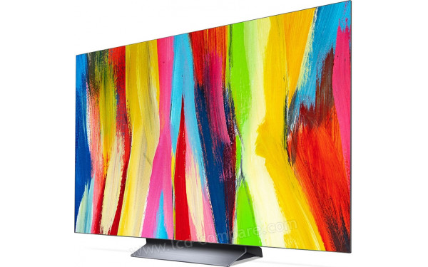LG OLED65C2 Noir - Vue 3/4 droite