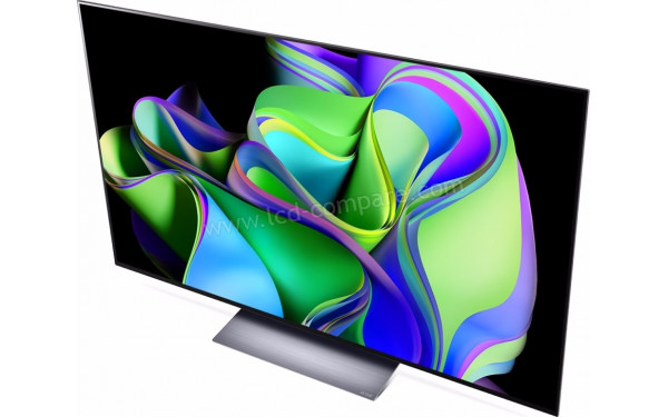 LG OLED65C3 - Vue de profil en perspective