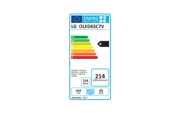 LG OLED65C7V - &Eacute;tiquette &eacute;nergie