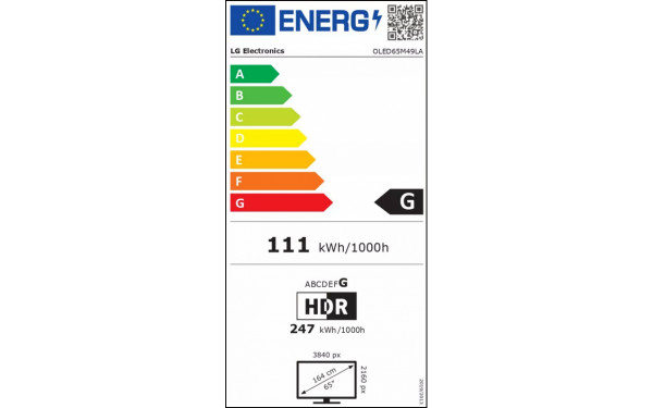 LG OLED65M4 - &Eacute;tiquette &eacute;nergie v2
